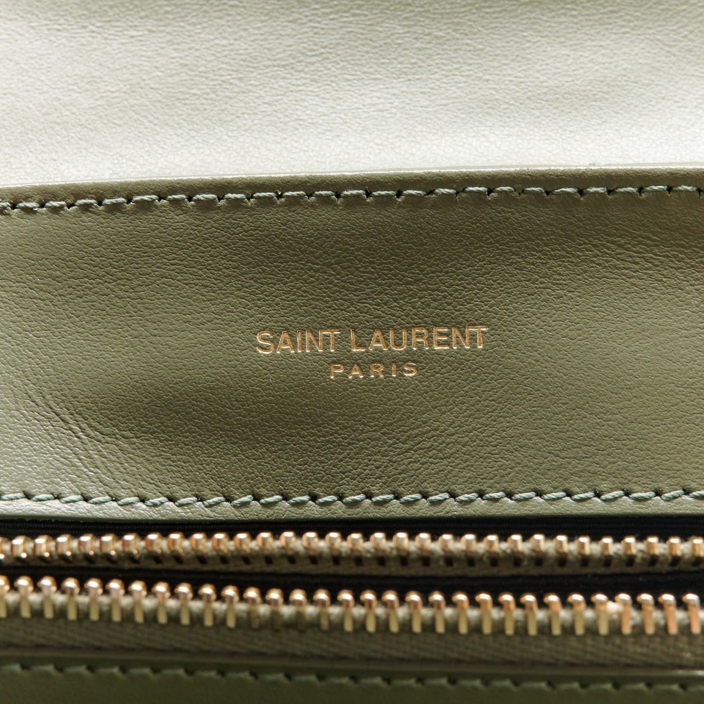 Calfskin Y Quilted Monogram Small Loulou Chain Satchel Light Sage