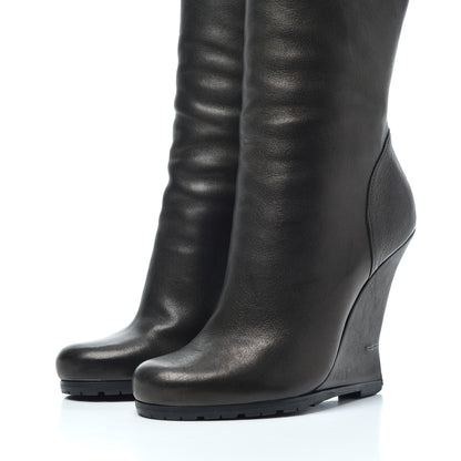 Saint Laurent Calfskin Jinny 105 Thigh High Boots 35 Black 5 of 23
