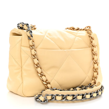 Chanel Lambskin Quilted Medium Chanel 19 Flap Yellow 3 of 11