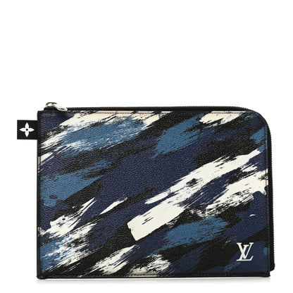 Louis Vuitton Canvas Printed Brushstroke Camouflage Pochette Jour PM Blue 1 of 7