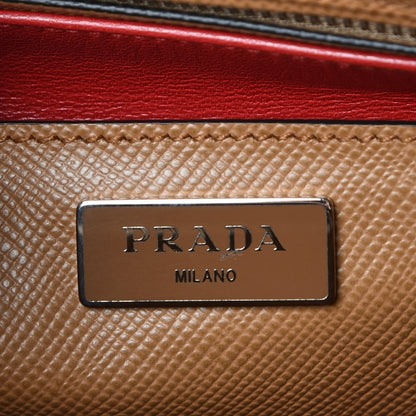 Prada Saffiano Cuir Twin Tote Caramel 8 of 11
