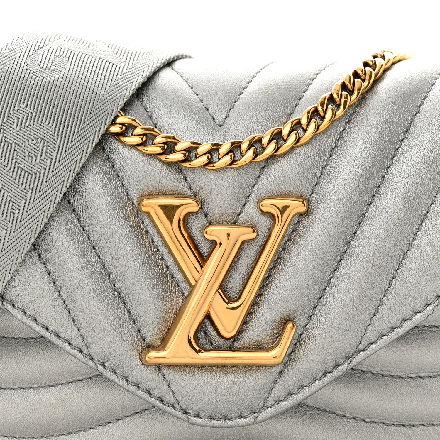Louis Vuitton Calfskin New Wave Multi Pochette Metallic Grey 7 of 12