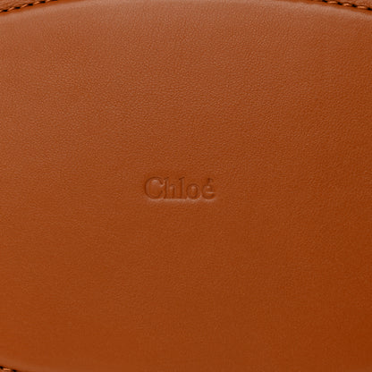 Chloe Raffia Smooth Calfskin Medium Sense Basket Caramel 6 of 11