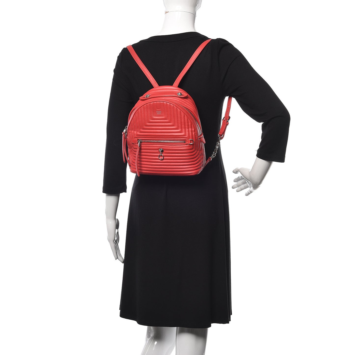 Shiny Nappa Trapuntata Mini Backpack Papavero