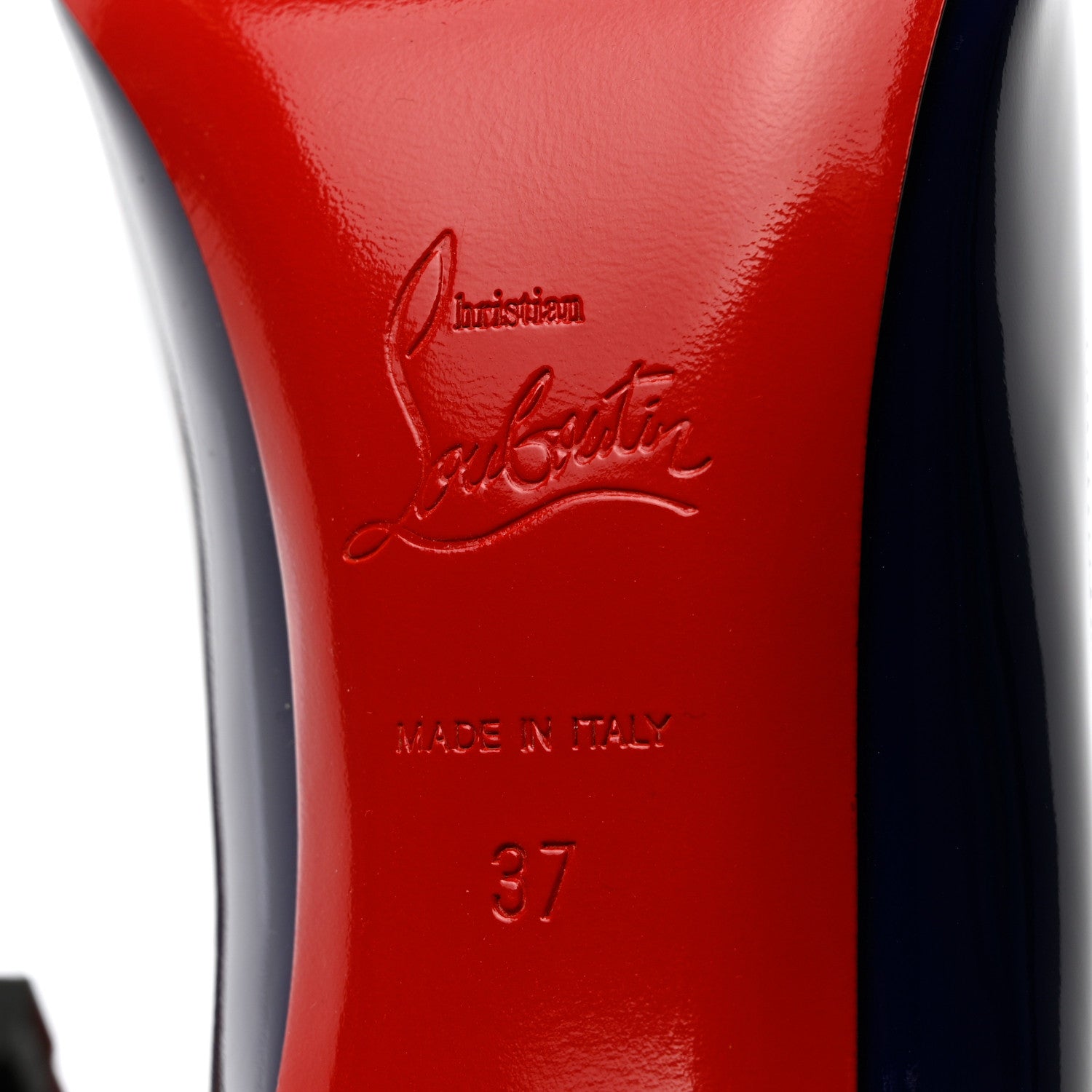 Christian Louboutin Patent Decoltish 85 Pumps 37 Encre 7 of 11