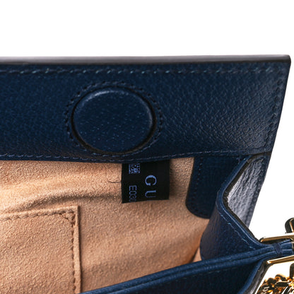 Gucci Textured Calfskin Web Small Ophidia Chain Shoulder Bag Blue Agata 7 of 11