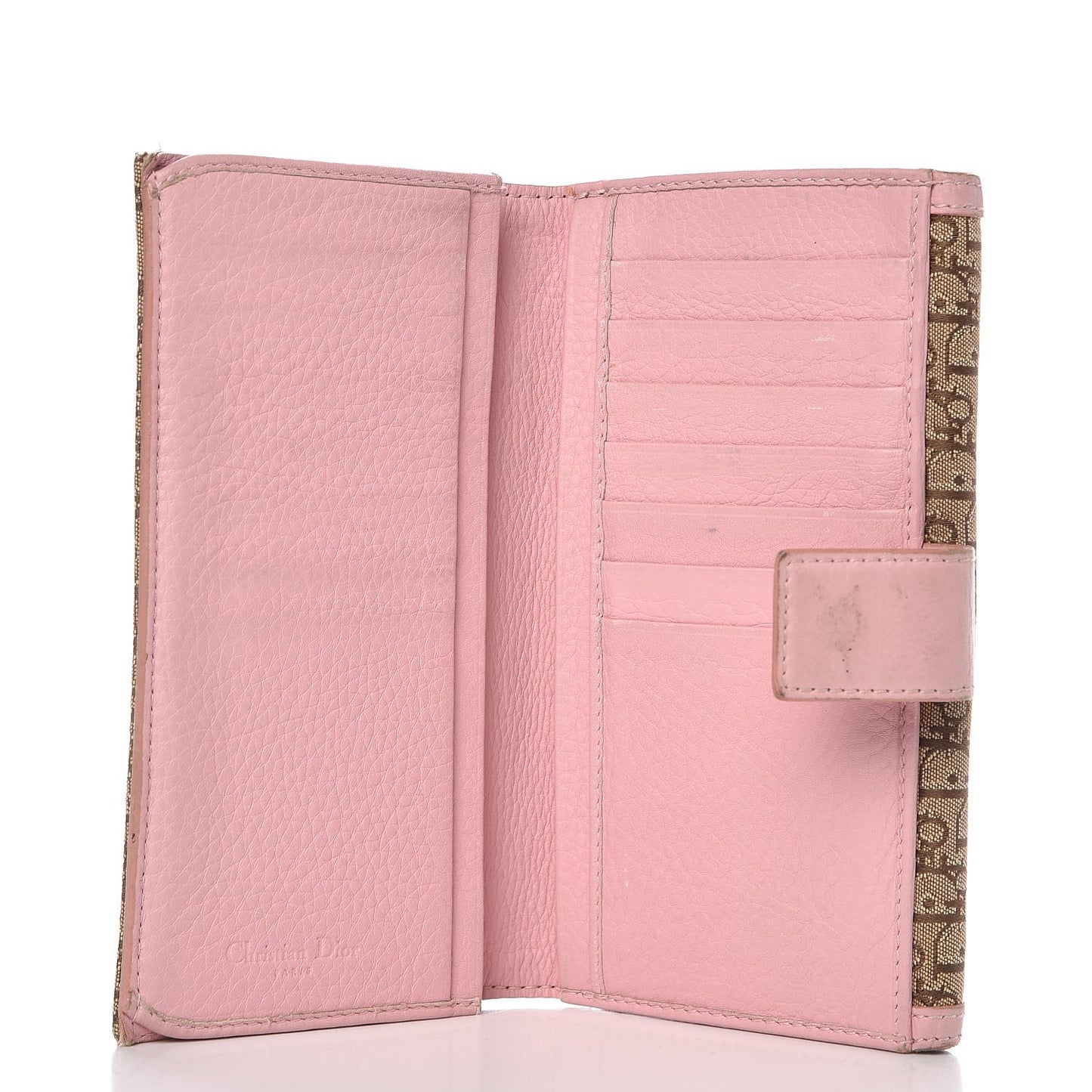 Monogram Long Flap Wallet Pink