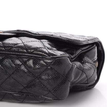 Chanel Crumpled Grained Calfskin Quilted Small Shiva Flap Black 10 of 10