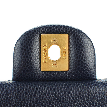 Chanel Caviar Quilted Mini Square Flap Navy 6 of 8