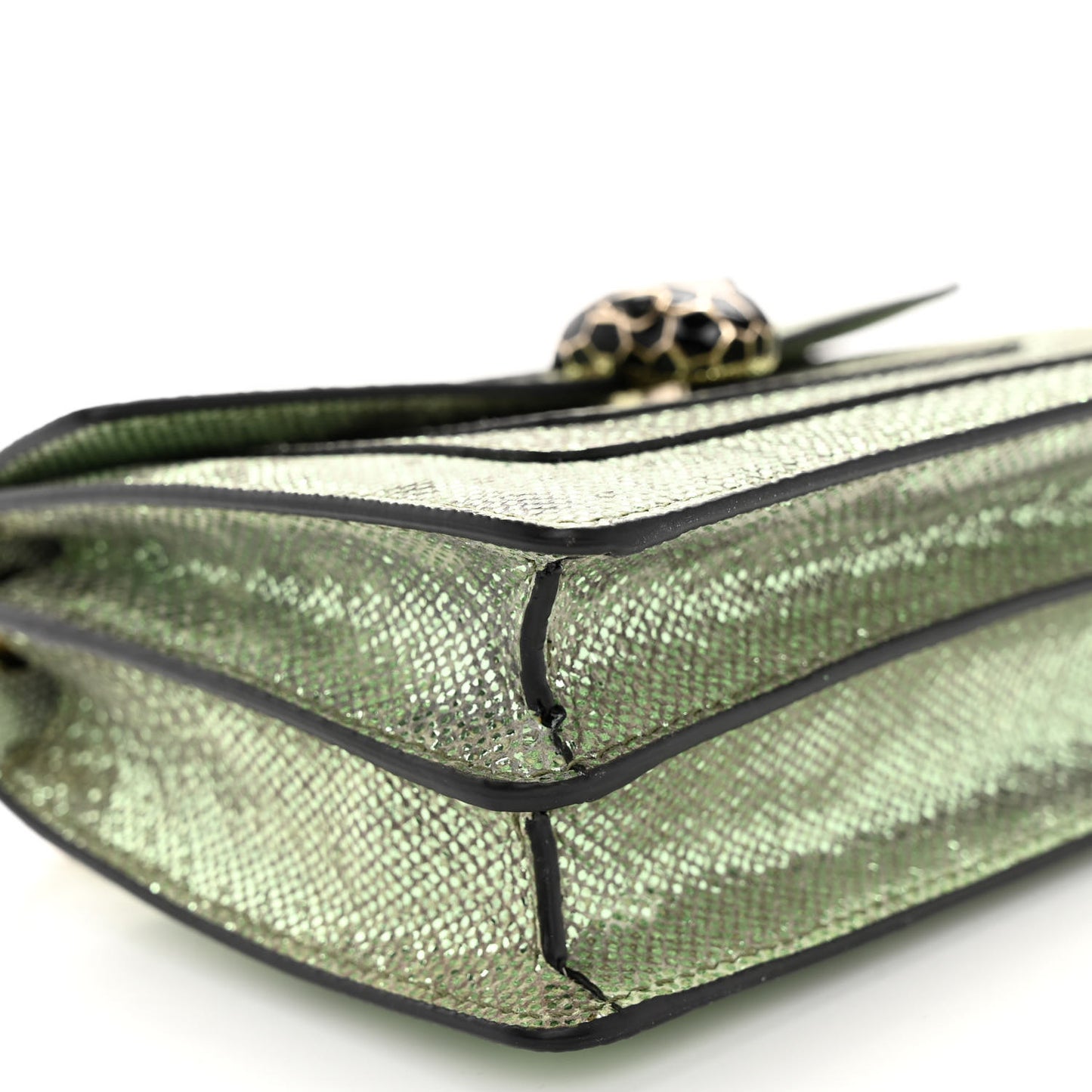 Metallic Karung Serpenti Forever Crossbody Mint