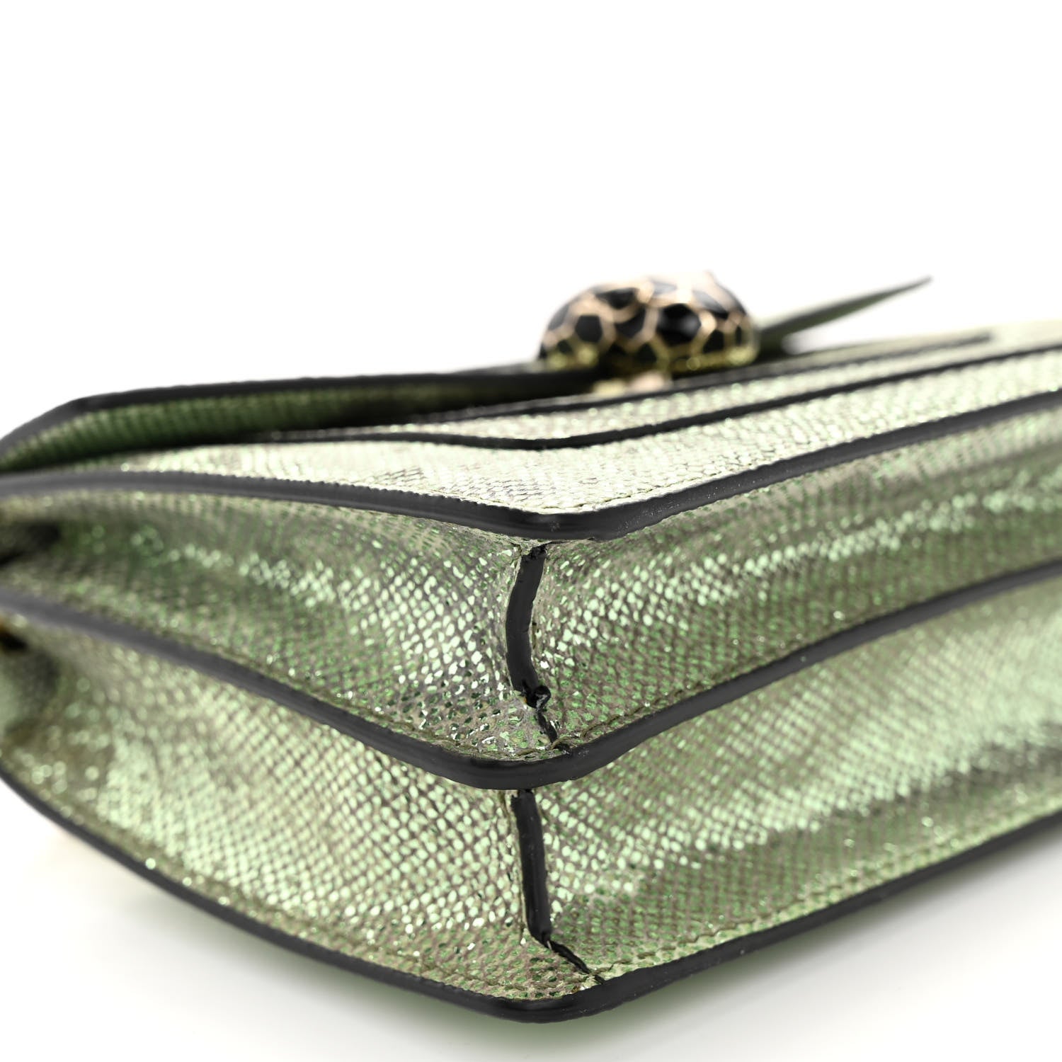 Bulgari Metallic Karung Serpenti Forever Crossbody Mint 8 of 9
