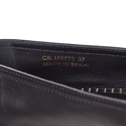 Saint Laurent Lambskin Monogram Espadrilles 37 Black 7 of 10