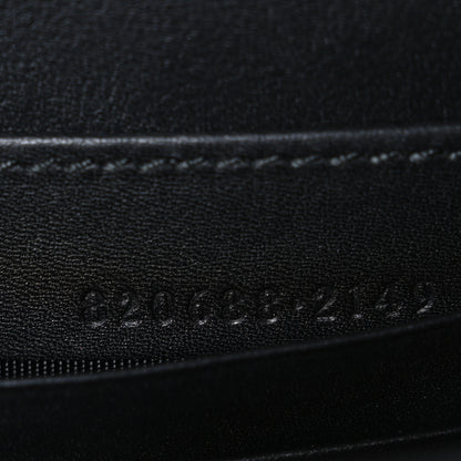 Gucci GG Emblem Monogram Wallet With Strap Beige Ebony Black 7 of 11