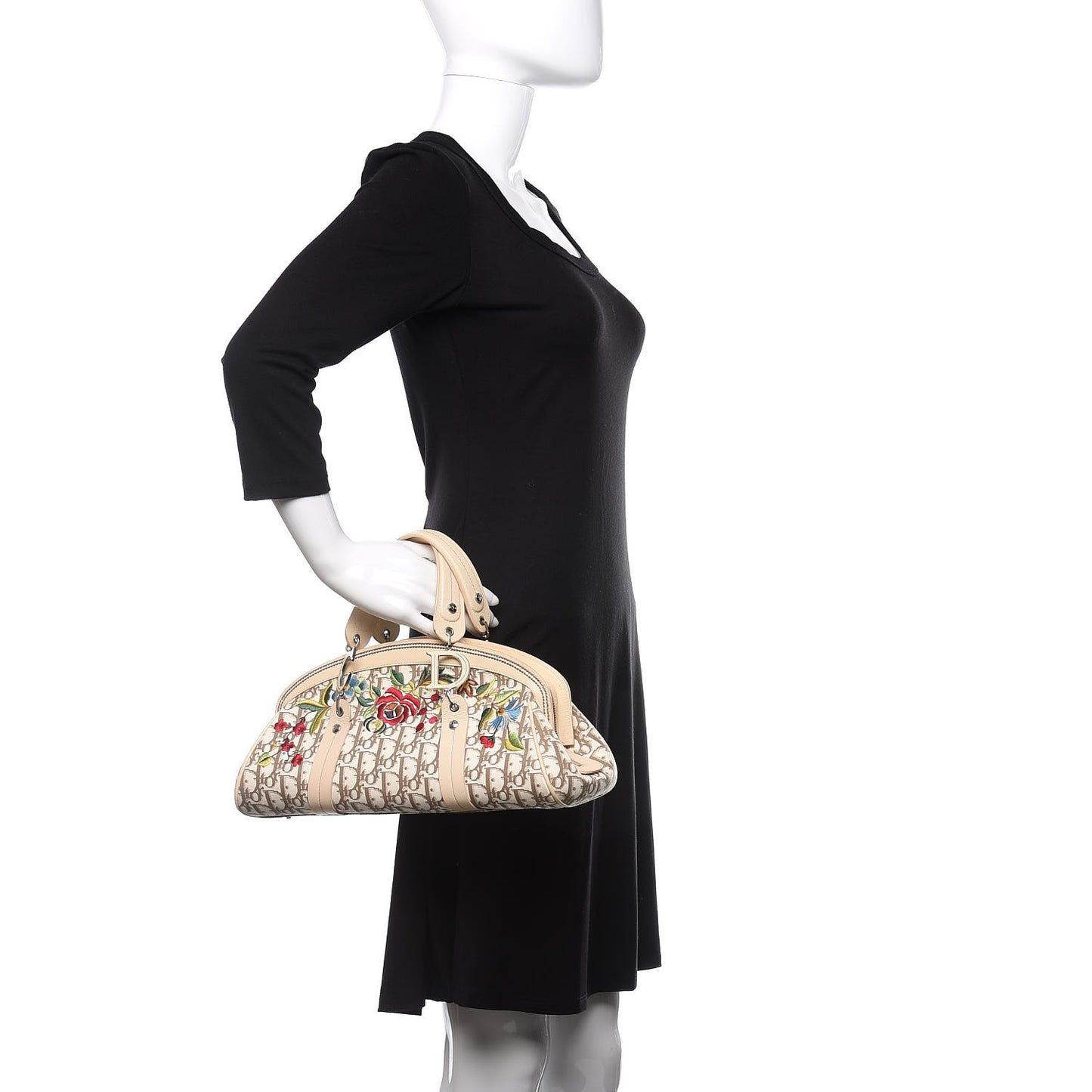 Monogram Vintage Flowers Bowler Beige