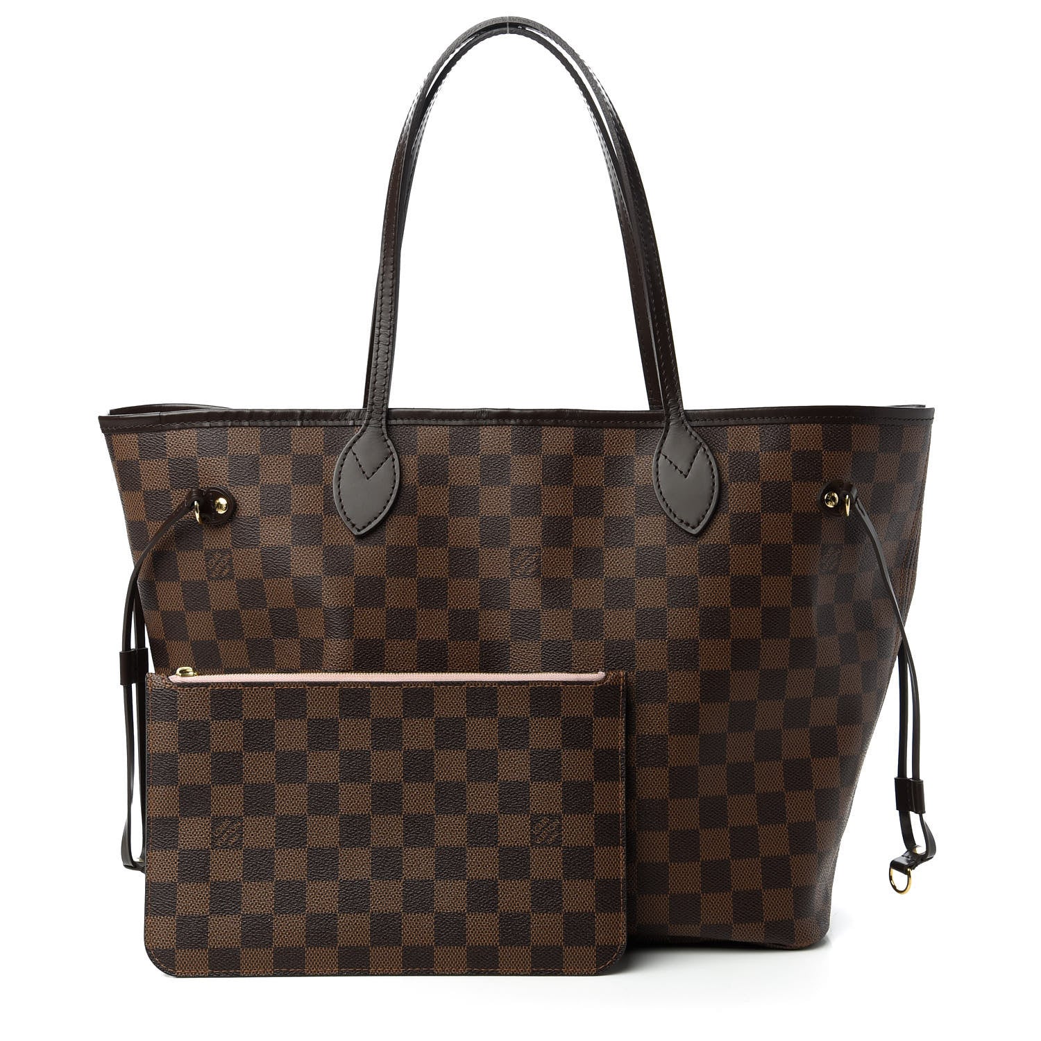Louis Vuitton Damier Ebene Neo Neverfull MM Rose Ballerine 1 of 11