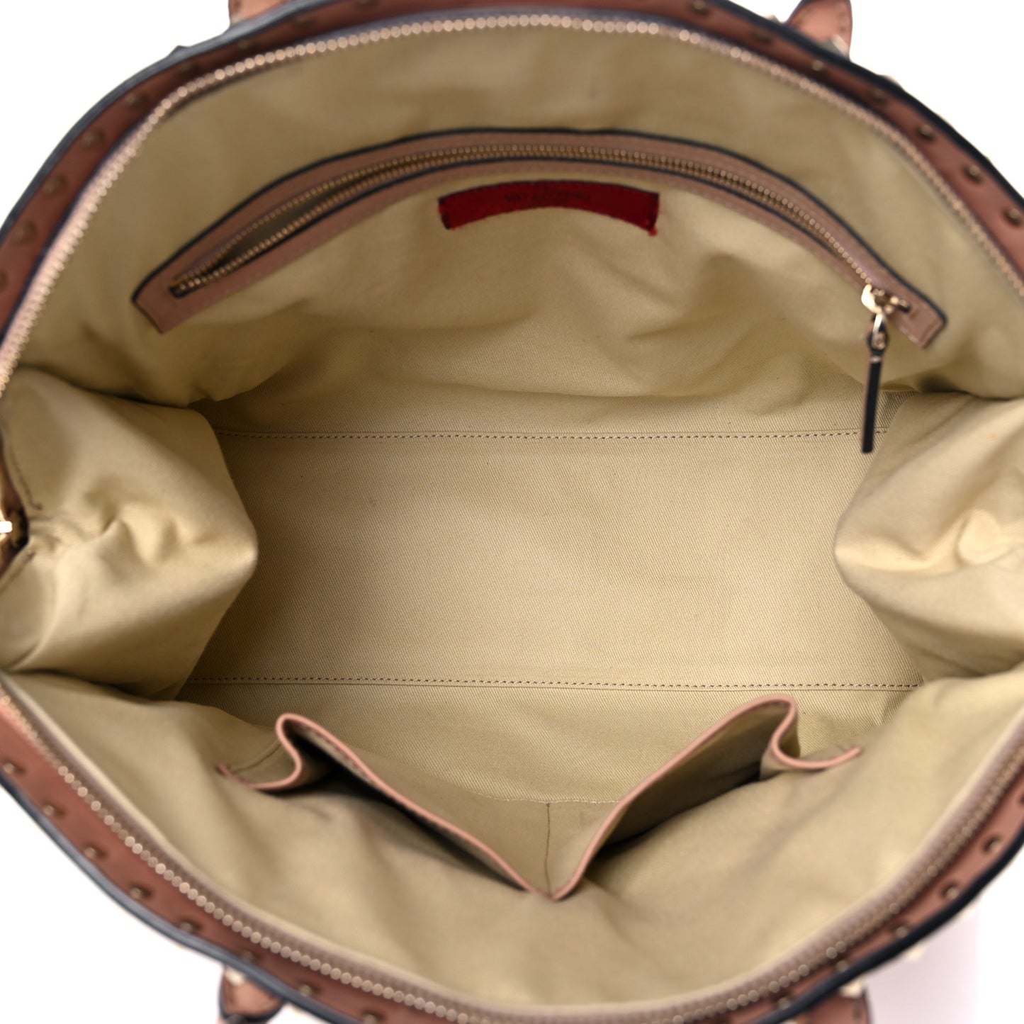 Vitello Rockstud Dome Shopper Soft Noisette