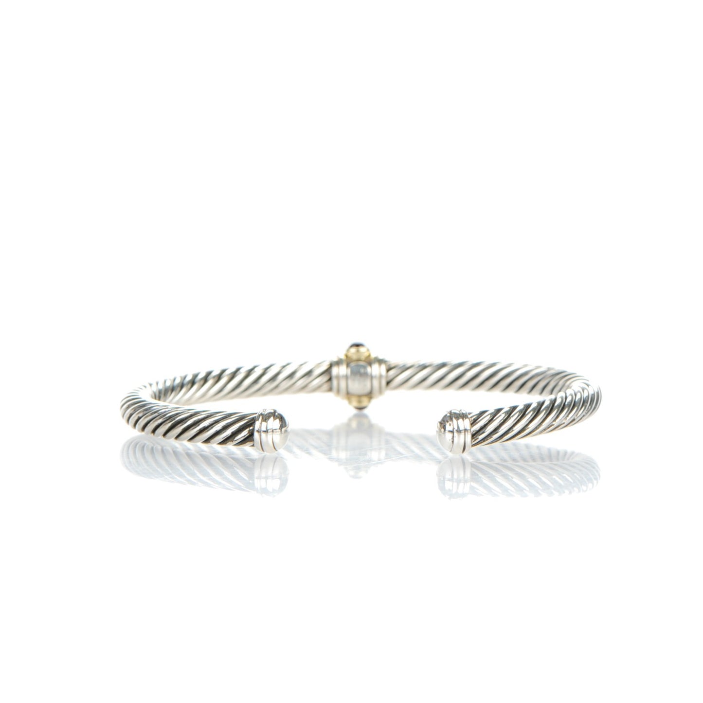 Sterling Silver 14K Gold 5mm Cable Renaissance Bracelet