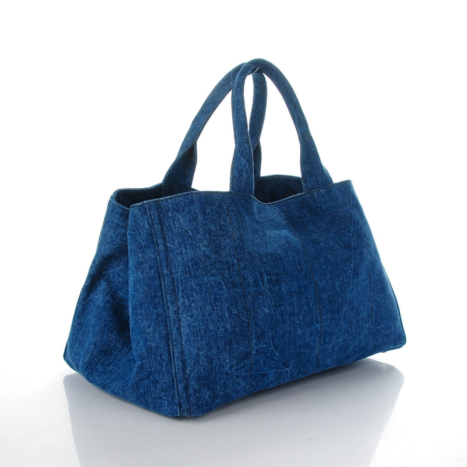 Prada Canapa Denim Crystal Studded Tote Avio 3 of 8