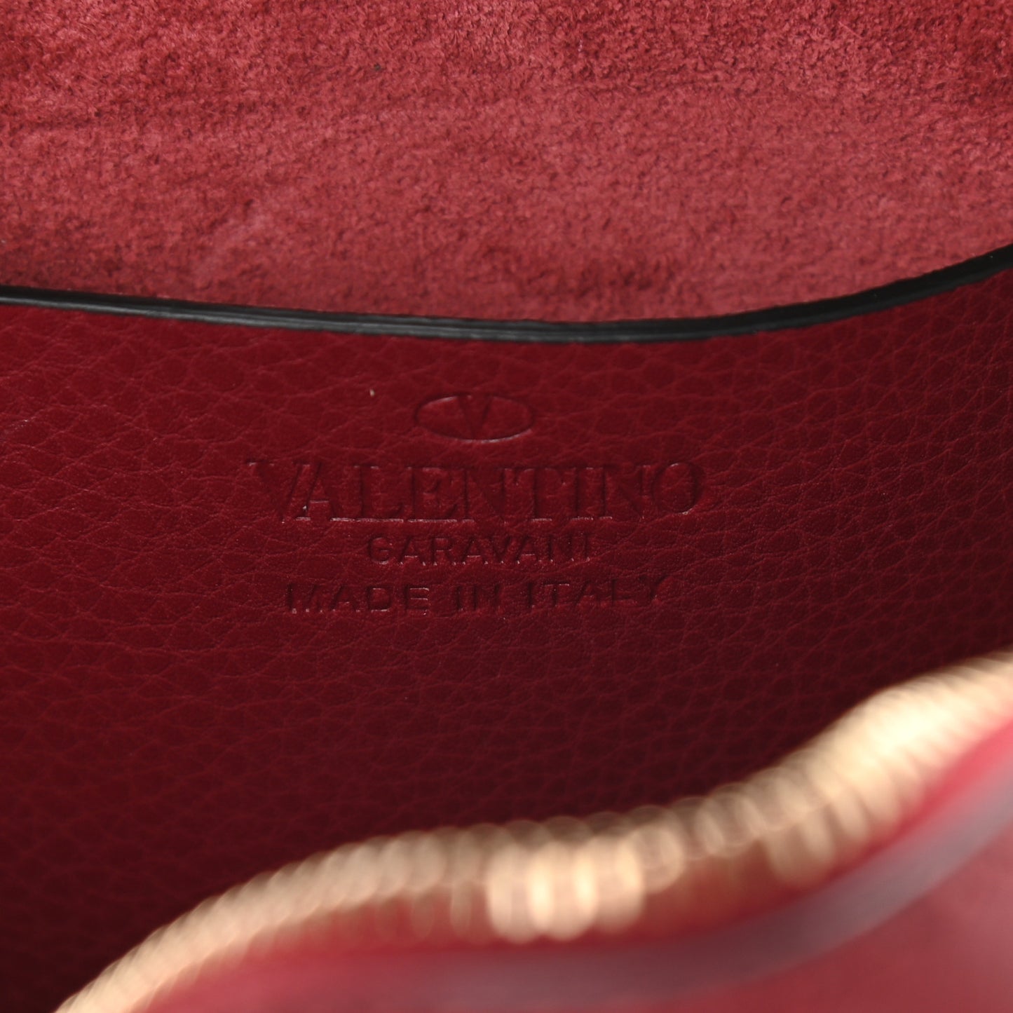 Pebbled Calfskin Rockstud Camera Crossbody Bag Rubino