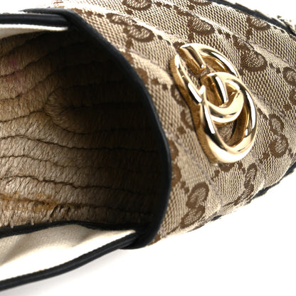 Gucci Monogram Matelasse Diagonal GG Marmont Espadrilles 35 Beige Ebony Black 14 of 14