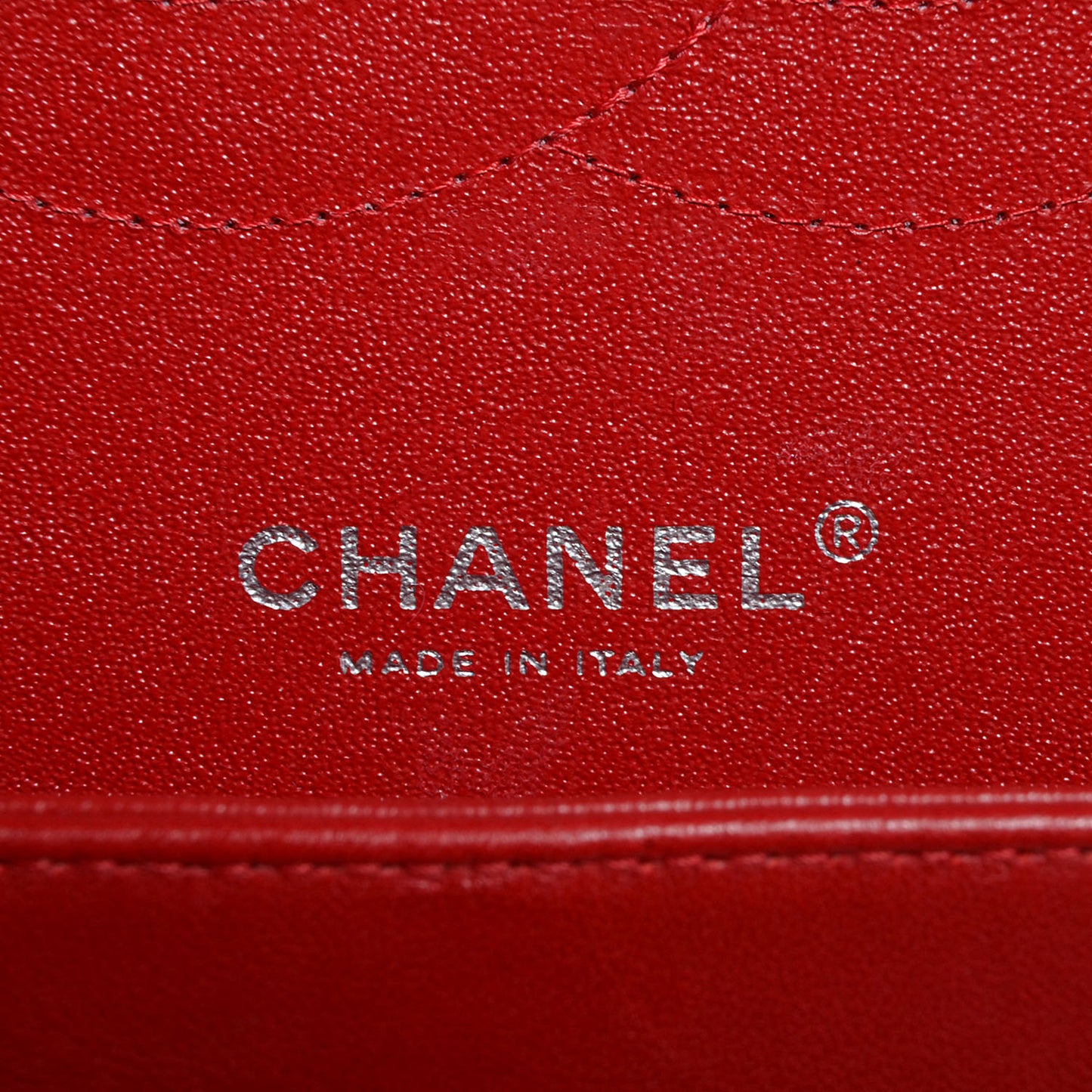 Lambskin Quilted Jumbo Double Flap Red