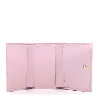 Chanel Goatskin Quilted Chanel 19 Small Flap Wallet Pink 5 of 9