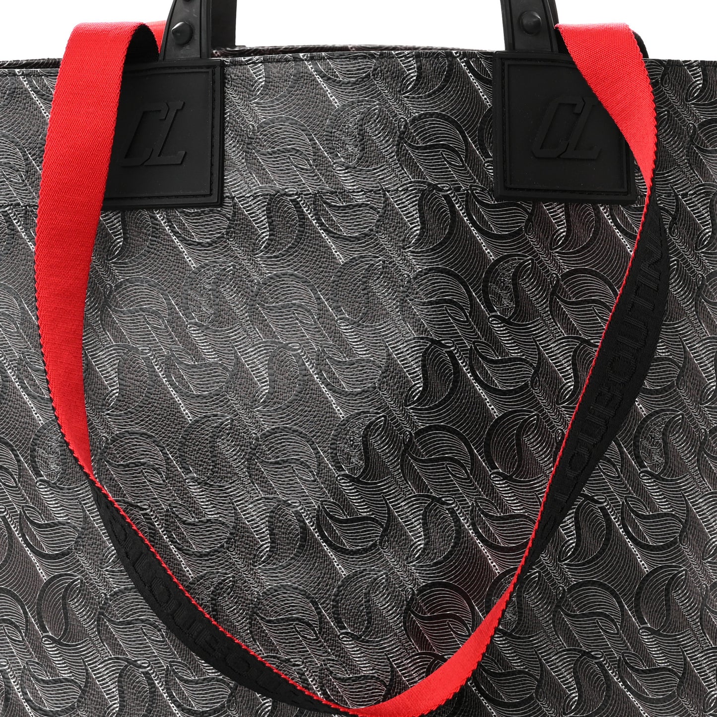 Toile Monogram Calfskin Printed Loutote Tote Black