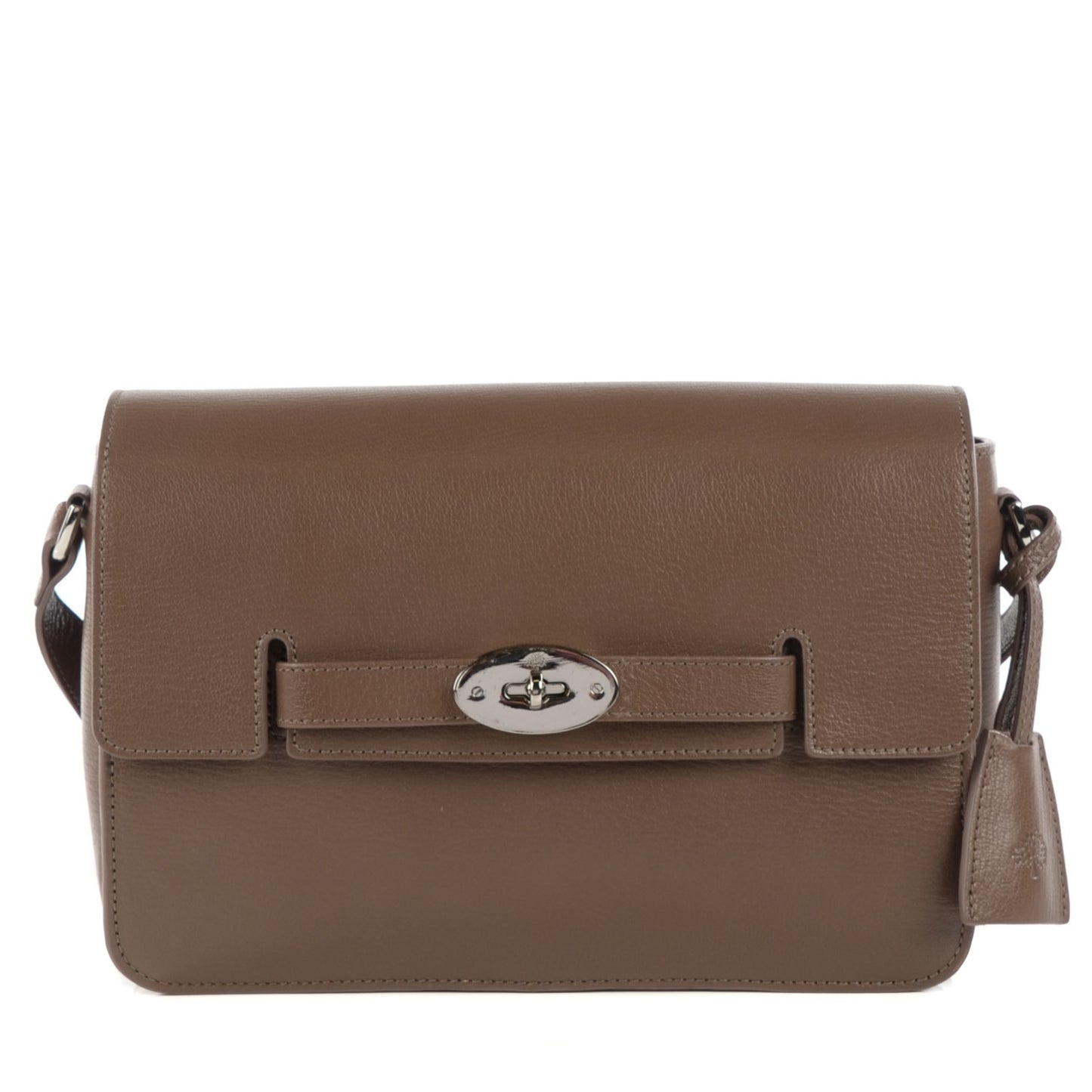 Shiny Goatskin Bayswater Shoulder Bag Taupe