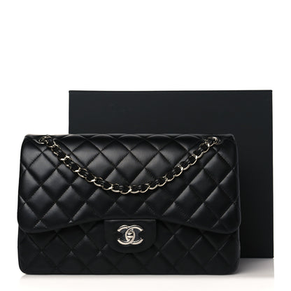 Chanel Lambskin Quilted Jumbo Double Flap Black 9 of 9