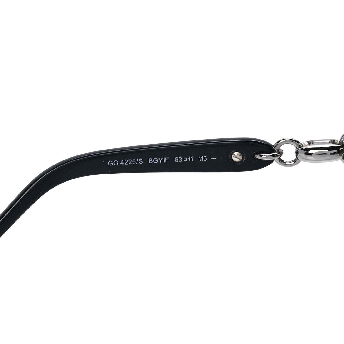 Marina Chain Aviator Sunglasses GG 4225/S Silver Black