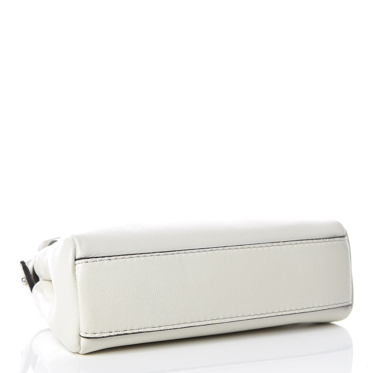 Shiny Nappa Micro Peekaboo Iconic Satchel White