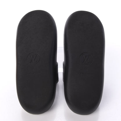Louis Vuitton Monogram Sunbath Flat Mule Sandals 38 Black 9 of 10