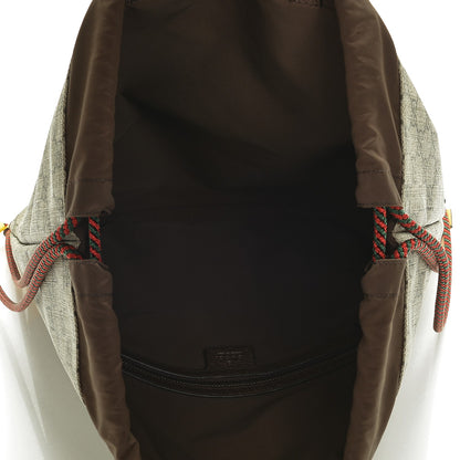 Gucci GG Supreme Monogram Neo Vintage Drawstring Backpack Beige New Acero Crop 5 of 6