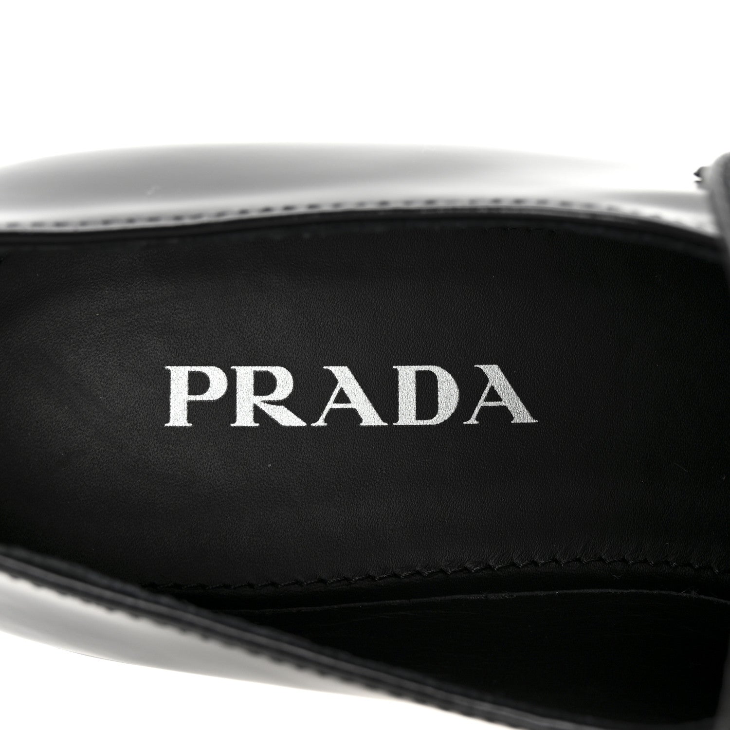 G453 PRADA 靴 箱付き 71/2 Prada Spazzolato Triangle Logo Monolith Pointy 55mm Loafers 41