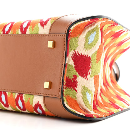 Valentino Garavani Canvas Calfskin Embroidered Small Vlogo Signature Bag Multicolor Saddle Brown 9 of 9