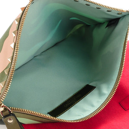 Valentino Garavani Nylon Camouflage Large Rockstud Zip Pouch Multi 5 of 7