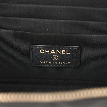Chanel Lambskin Quilted Small Top Handle Vanity Case With Chain Black 6 of 10