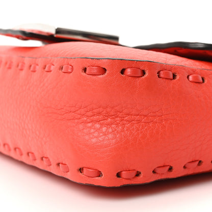 Fendi Cuoio Roma Sellerissima Nappa Sintetica Tape Stitch Mini Baguette Orange 9 of 9
