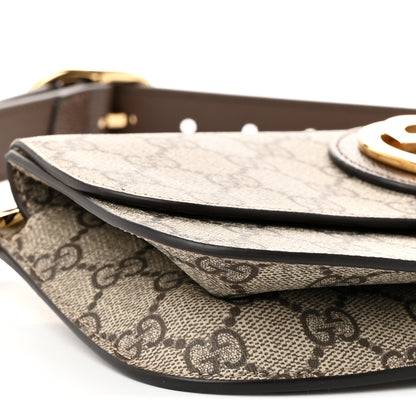 Gucci GG Supreme Monogram Textured Dollar Calfskin Blondie Belt Bag Beige Ebony New Acero 8 of 10
