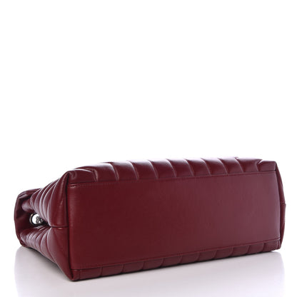 Saint Laurent Calfskin Y Quilted Monogram Medium Loulou Chain Satchel Palissandre 4 of 8