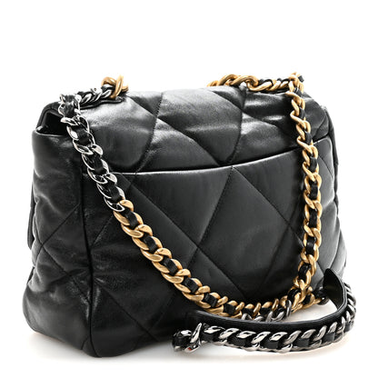 Chanel Goatskin Quilted Large Chanel 19 Flap Black 3 of 11