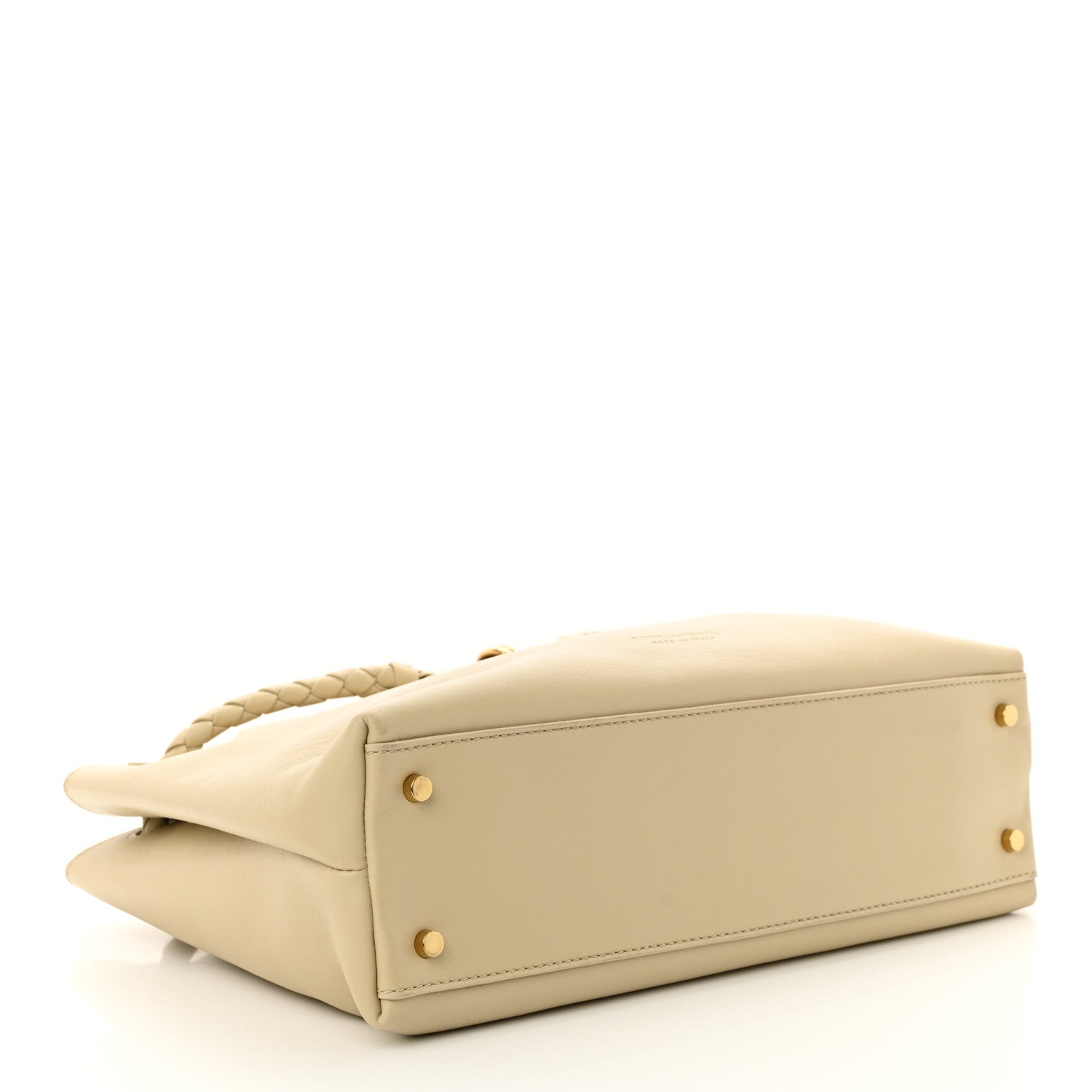 Bottega Veneta Silky Calfskin Medium Andiamo Shoulder Bag Light Butterscotch 4 of 9