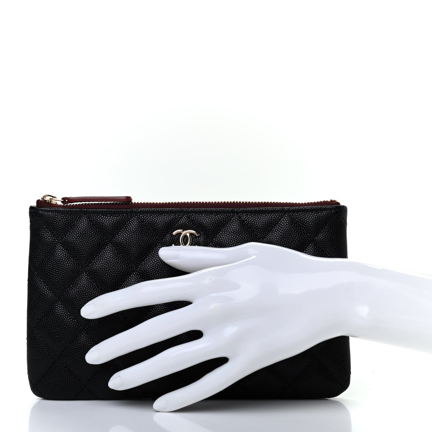 Chanel Caviar Quilted Cosmetic Case Black 2 of 7