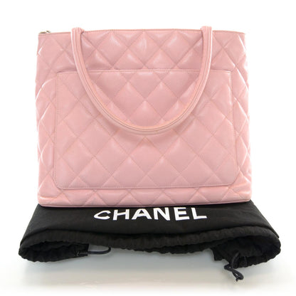 Chanel Caviar Medallion CC Tote Light Pink 3 of 10