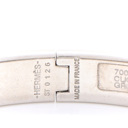 Hermes Enamel Narrow Clic Clac H Bracelet PM Gris Orage 4 of 5