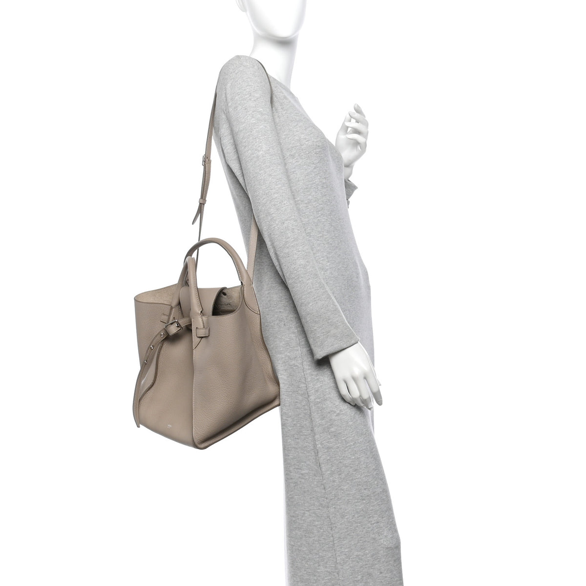 Supple Grained Calfskin Small Big Bag Light Taupe
