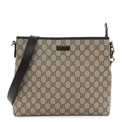 Gucci GG Plus Monogram Medium Flat Messenger Bag Dark Brown 1 of 11