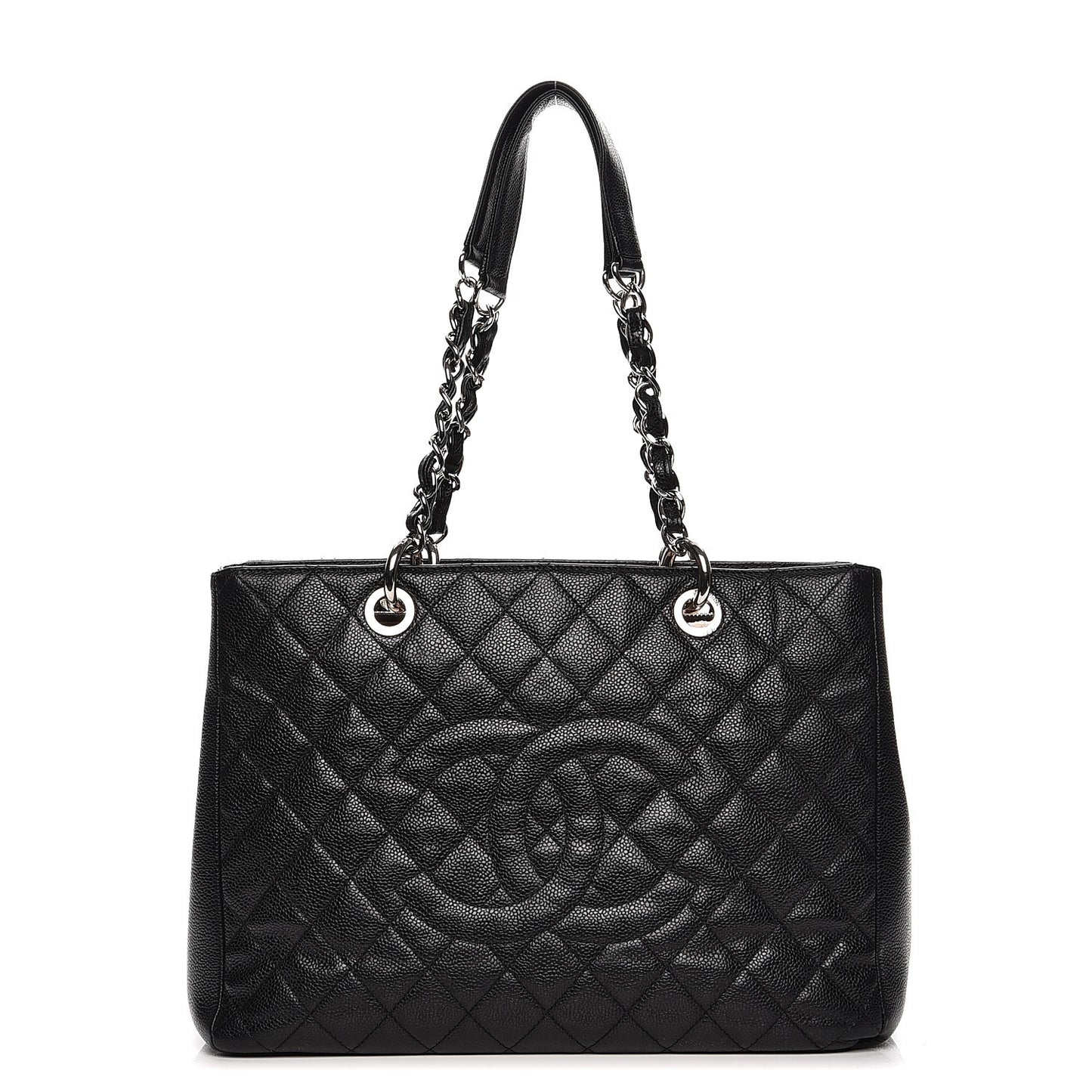 Caviar Quilted Grand Shopping Tote GST Black