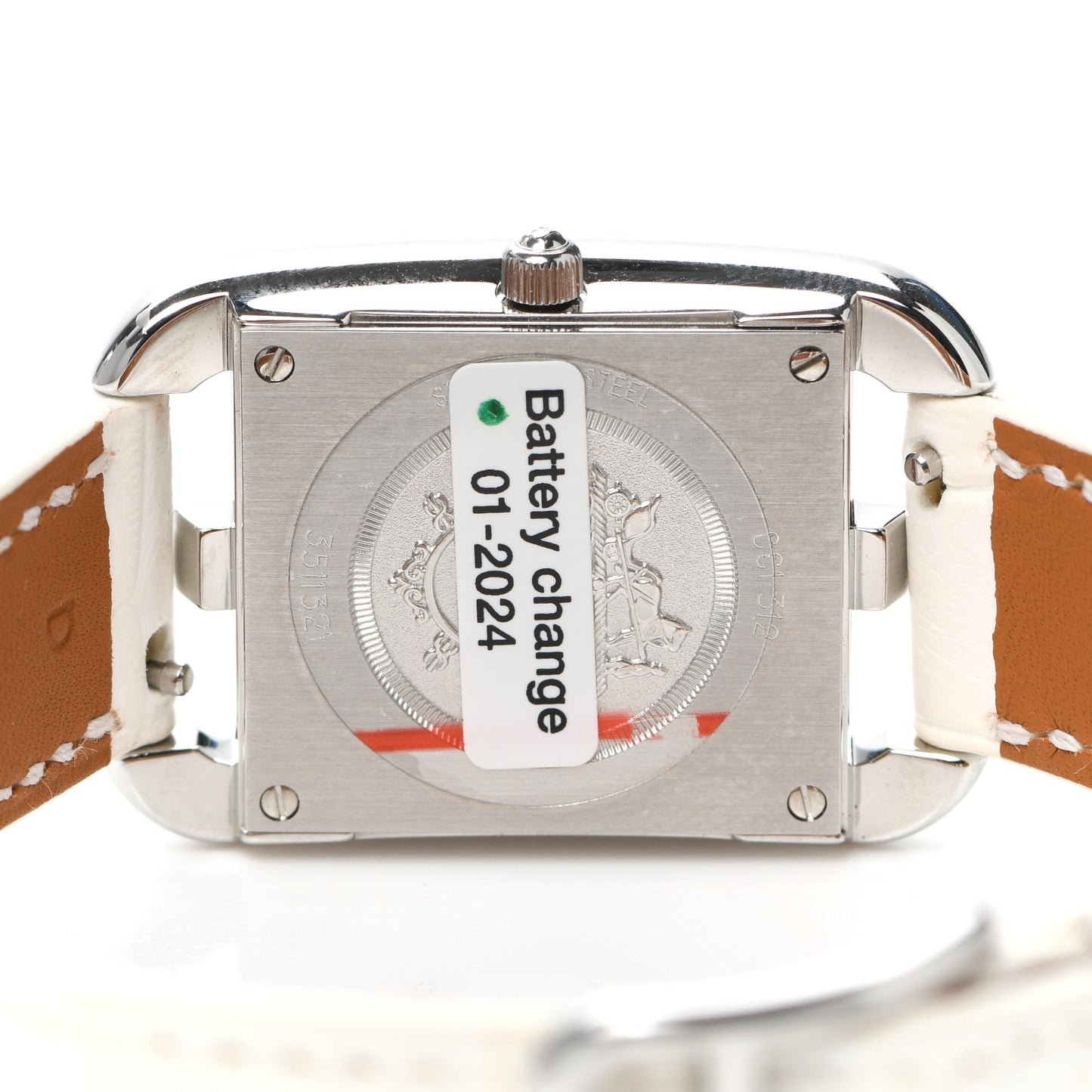 Stainless Steel Alligator Diamond 23mm Cape Cod Quartz Watch Blanc
