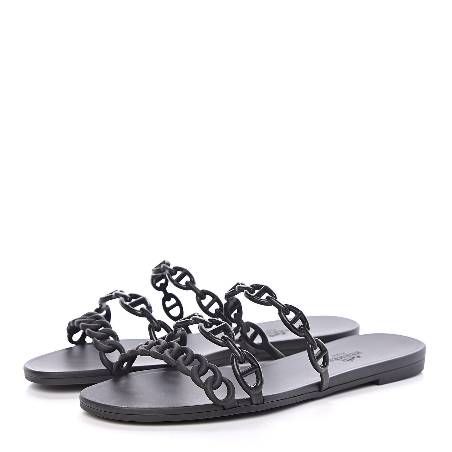 Rubber Chaine d'Ancre Rivage Sandals 37 Black